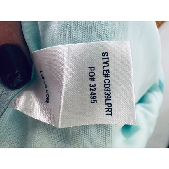 Lulus Sammi Light Blue Floral Print Ruffled Surplice Maxi Dress Size Large NEW - Picture 11 of 12